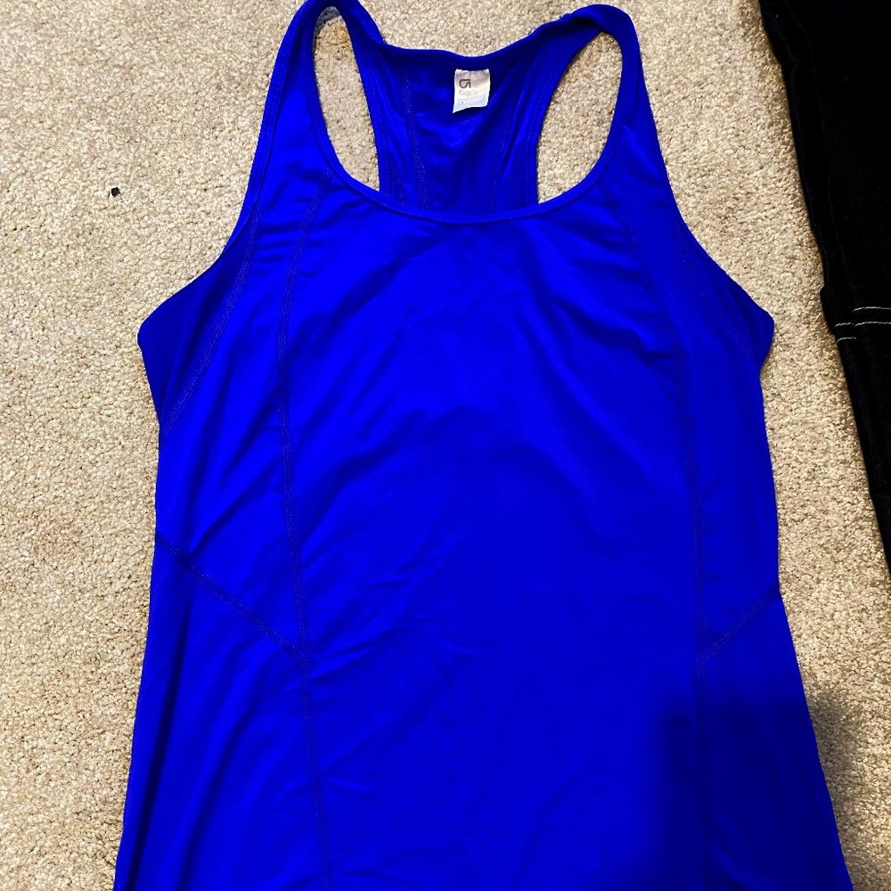 GapFit Endurance Tank Powerful Blue Sz SM
